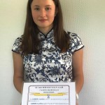 Laetitia Garron winning the 2nd. Price of Chinese Bridge Luxembourg